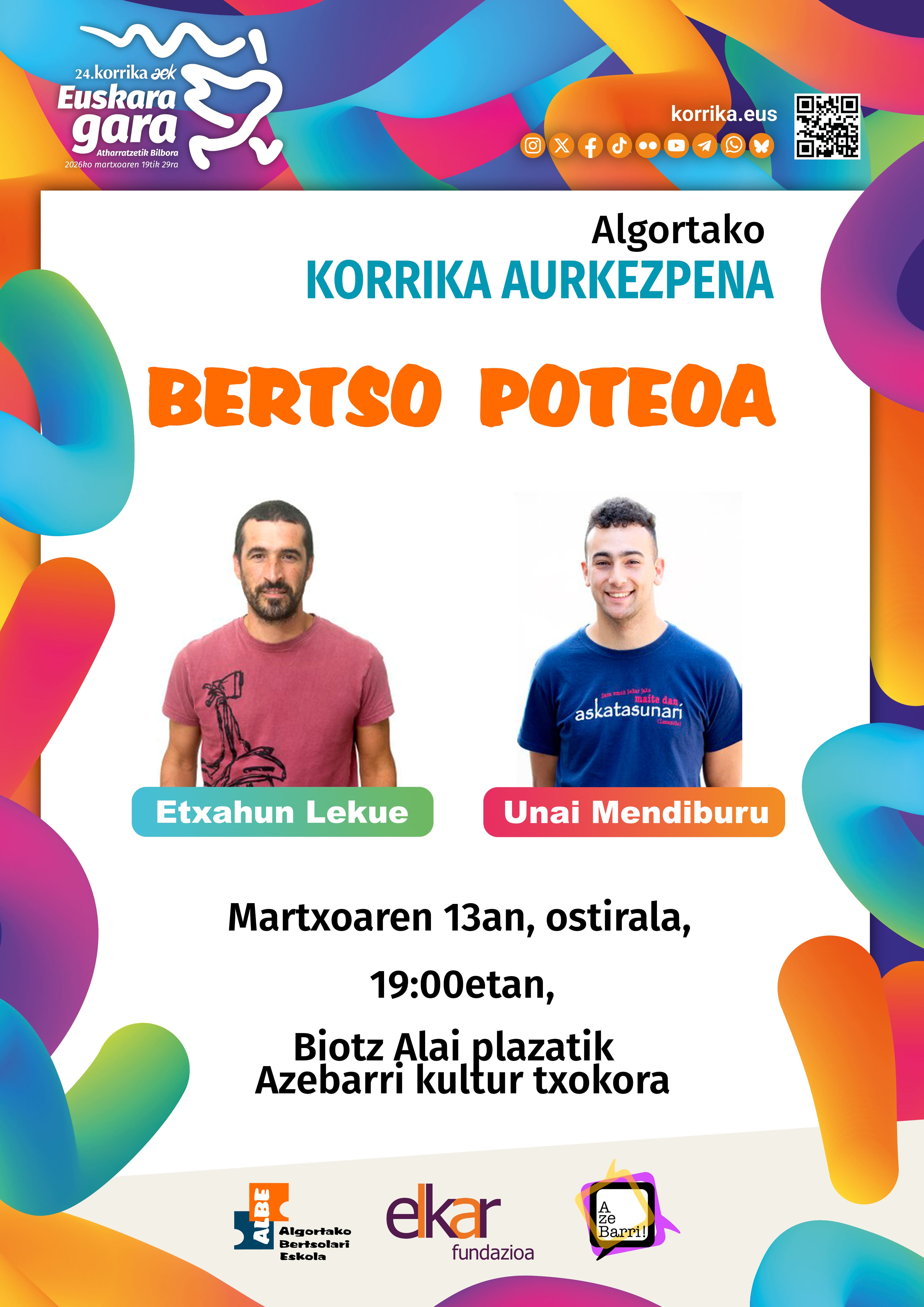 KORRIKA kartela bertso poteoa
